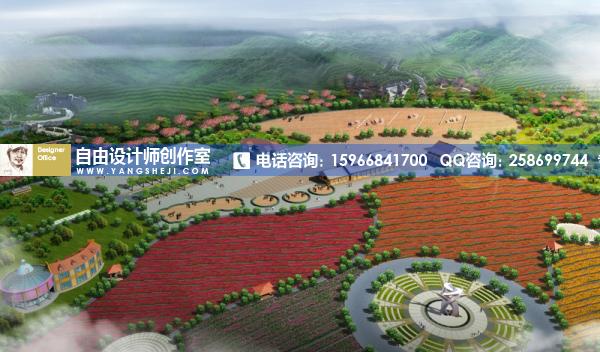 農業觀光園效果圖設計,農業生態旅游觀光園規劃效果圖制作_產品_世界