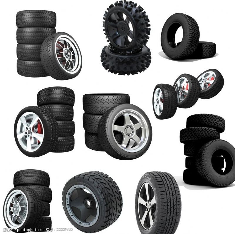 各種汽車輪胎圖片素材