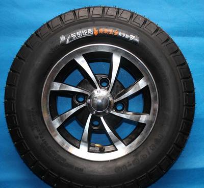 電動汽車輪胎135/90-10東岳真空胎+旋風輪轂整套135