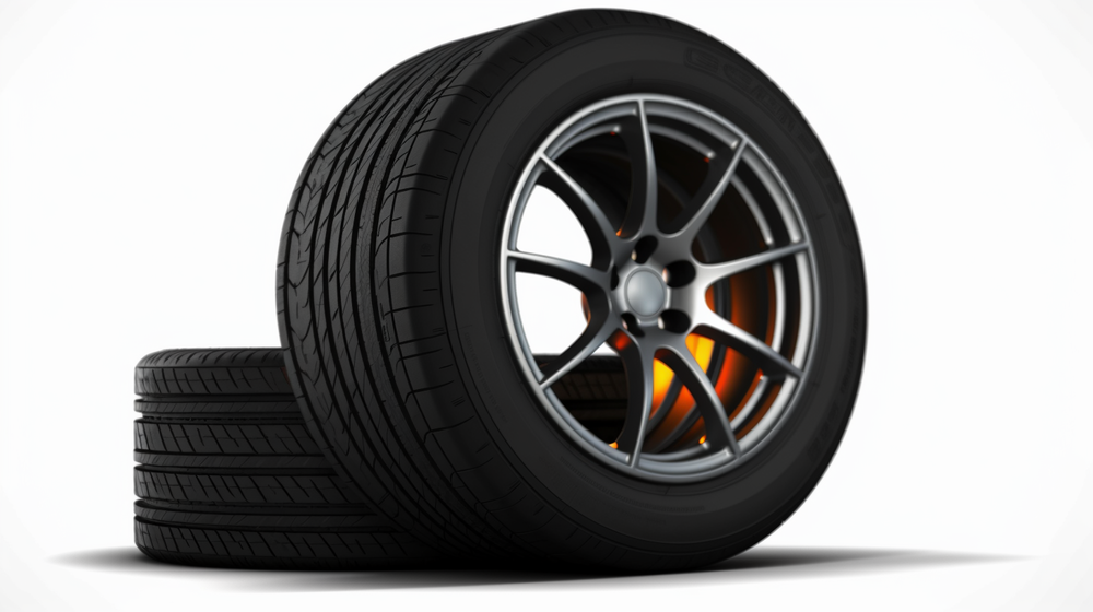 一張汽車輪胎的攝影圖汽車輪胎