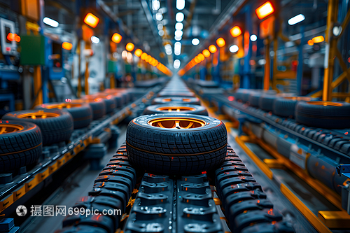 輪胎生產線上的產品