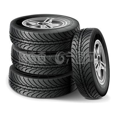 堆摞汽車輪胎